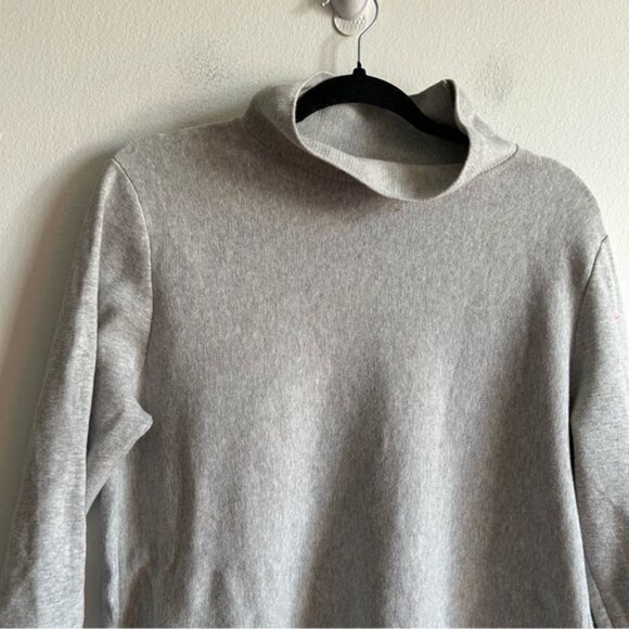 COS Sz S Grey Cotton High Collar Relaxed Long Sleeves Light Sweater - Picture 3 of 9